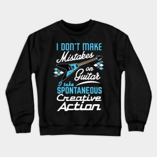 Vintage Rock-n-Roll Guitar - Spontaneous Action Crewneck Sweatshirt